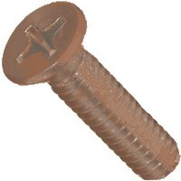 8-32 X 1 PHIL FLAT 82D M/S BROWN PAINTED